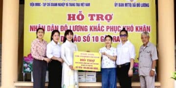 Hiệp hội AVRCIPL phối hợp Hiệp hội VCCDA và Viện IMRIC; Viện IRLIE sẻ chia với đồng bào bị ảnh hưởng bão lũ xã Đô Lương (tỉnh Nghệ An)